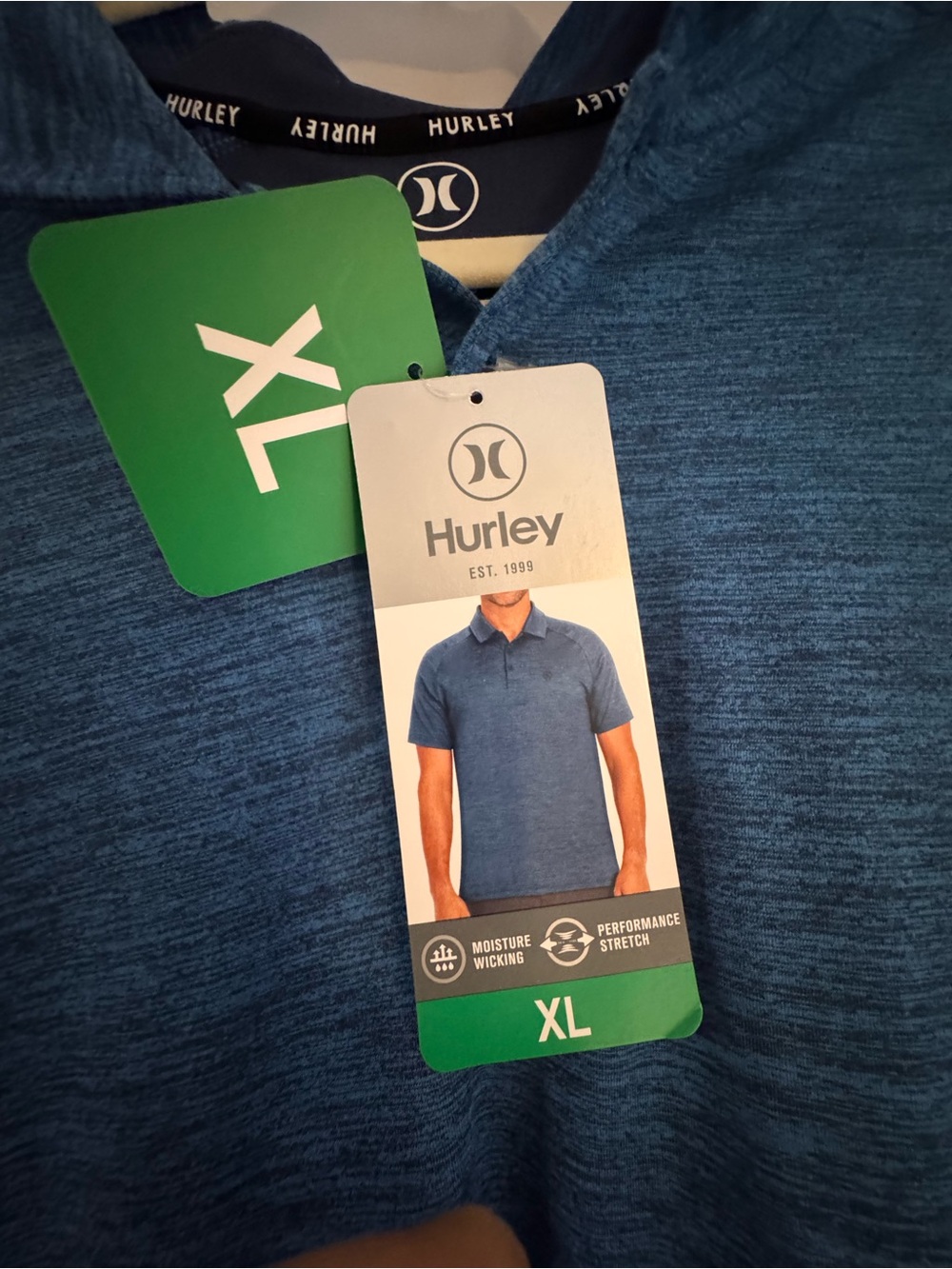 Hurley Men’s Heather Navy Performance Polo
